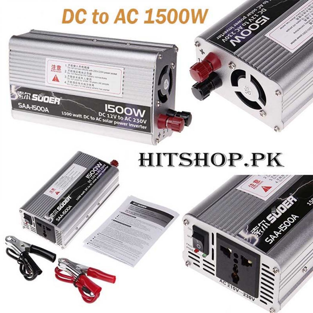 1500W DC 12V To AC 230V High-Power Solar Car Power Inverter